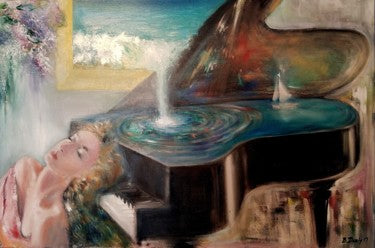 Oil painting "Piano Dreams"