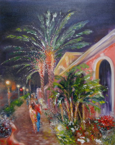 Oil painting "Christmas in Naples"