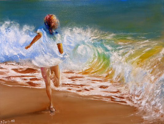 Oil Painting "Facing the Tide"