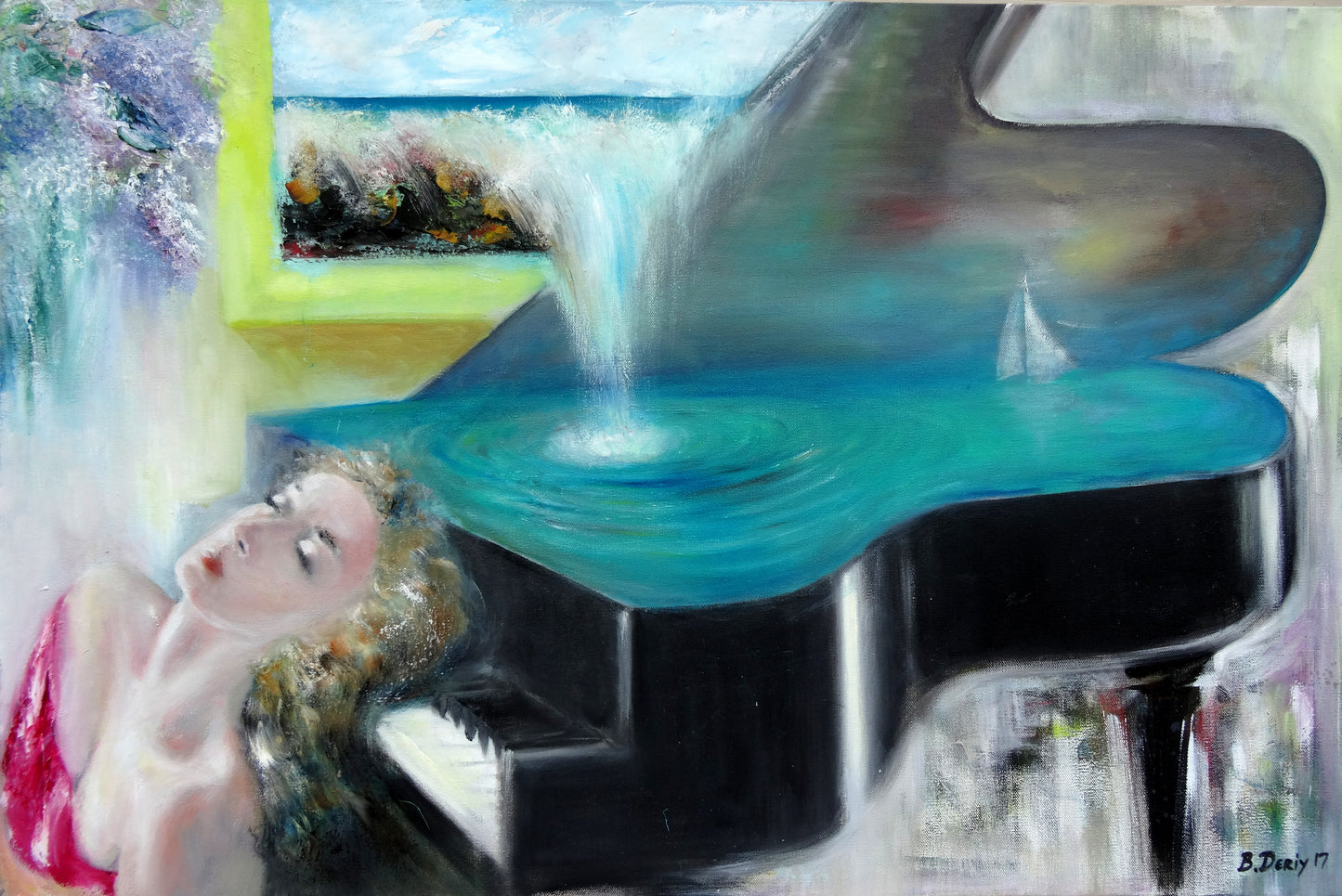 Oil painting "Piano Dreams"