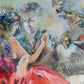 Oil painting "TANGO ON FLORIDA AVE IN ARGENTINA"